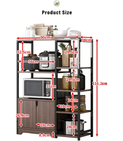 Storage Cabinet with Door and Shelves