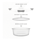 24pc Borosilicate Glass Storage Containers