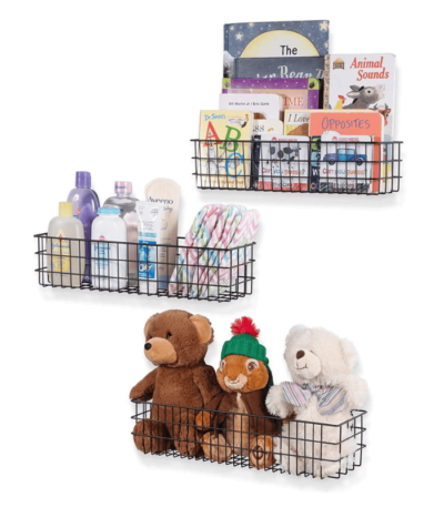 Wall Mounted Metal Wire Baskets