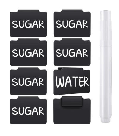 Pantry Basket Label Clip with White Chalk