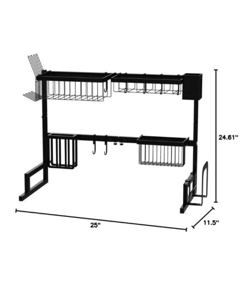 Dish Drainer with Cutting Board Holder