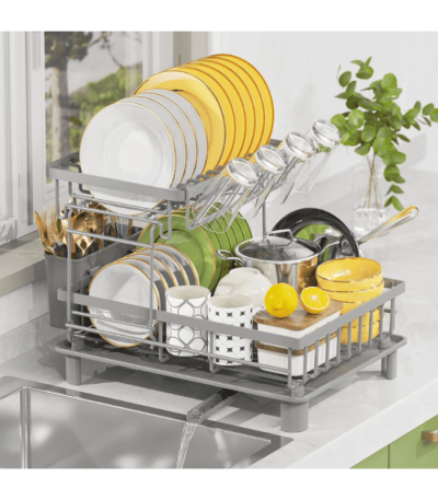 Durable Stainless Steel Dish Racks for Kitchen Counter
