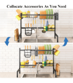 2 Tier Dish Rack Drainer for Kitchen Counter