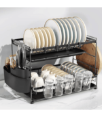 2 Tiers Dish Drying Stand With Drainer