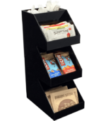 Mind Reader 3-Tier Acrylic Coffee & Tea Condiment Organizer (Black)