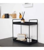 2-Tier Standing Countertop Metal Storage Rack