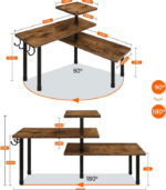 3 Tier Countertop Organizer Corner Shelf