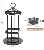 8 Compartments TeaBags Display Rack