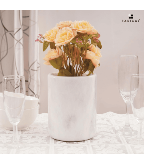 Marble Utensil Holder White Handmade
