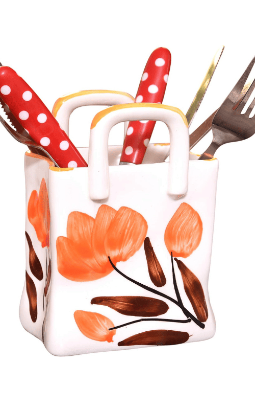 Ceramic Cutlery Stand for Kitchen
