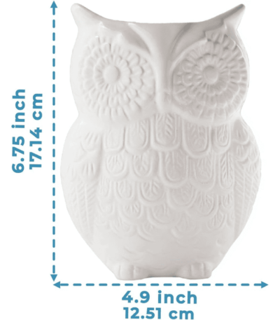 Owl Utensil Holder in White