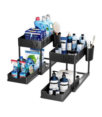 Under Sink Organizers with Pull Out Sliding Drawer