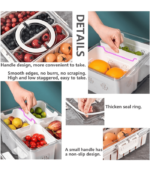 Fruit Storage Box for Fridge with Lid
