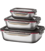 Stainless Steel Food Storage Container Set of 3
