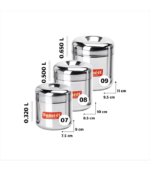 Stainless Steel Vertical Utility Canisters