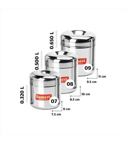 Stainless Steel Vertical Utility Canisters