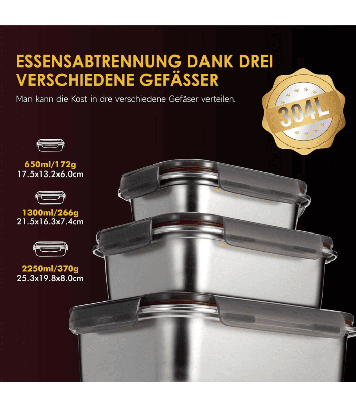 Lynx Box with Airtight Lid Set of 3