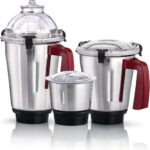 BLACK+DECKER 750W 3-in-1 Mixer Grinder – MG750-B5 Blender, Wet & Dry Grinder, Chutney Jar Set Powerful Motor, Multicolour