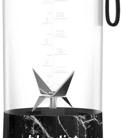 BlendJet 2 Portable Blender 16oz, 6 Stainless Steel Blades, 22,000 RPM, USB-C Rechargeable, Self-Cleaning, Ice Crushing, BPA Free – Black Marble