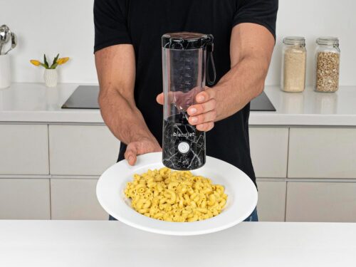 BlendJet 2 Portable Blender 16oz, 6 Stainless Steel Blades, 22,000 RPM, USB-C Rechargeable, Self-Cleaning, Ice Crushing, BPA Free – Black Marble