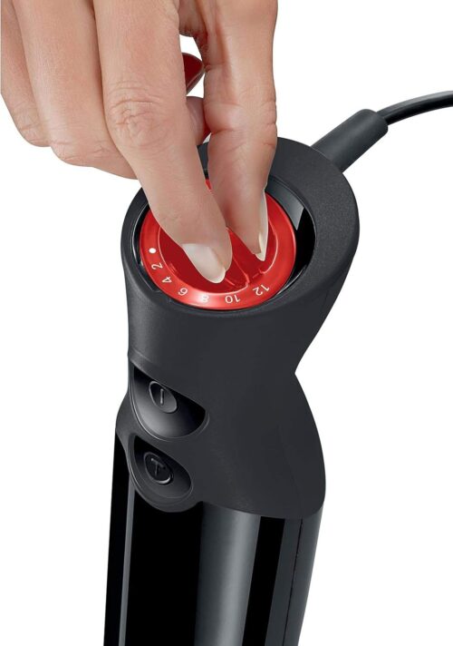Bosch ErgoMixx Hand Blender – 1000W Powerful Motor, MS62B6190G, Ergonomic Grip, Stainless Steel Blade – Black