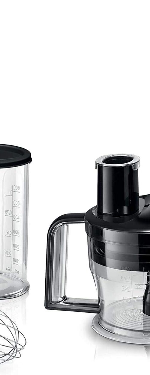 Bosch ErgoMixx Hand Blender – 1000W Powerful Motor, MS62B6190G, Ergonomic Grip, Stainless Steel Blade – Black