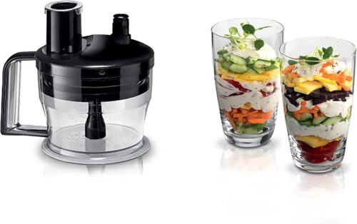 Bosch ErgoMixx Hand Blender – 1000W Powerful Motor, MS62B6190G, Ergonomic Grip, Stainless Steel Blade – Black