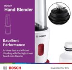 Bosch Mini Blender 350W – On-the-Go Personal Blender with BPA-Free Bottle – MMBP1000GB, White