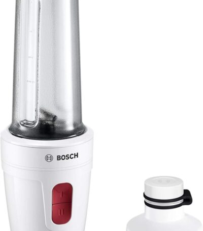 Bosch Mini Blender 350W – On-the-Go Personal Blender with BPA-Free Bottle – MMBP1000GB, White