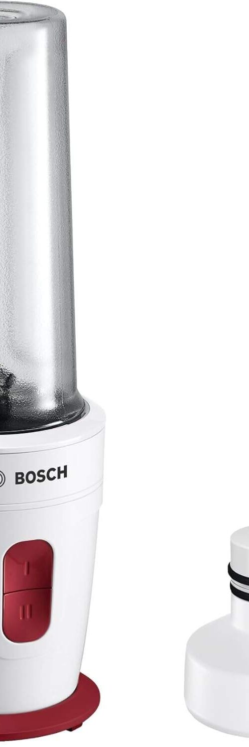 Bosch Mini Blender 350W – On-the-Go Personal Blender with BPA-Free Bottle – MMBP1000GB, White