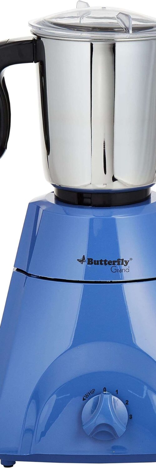 Butterfly Grand Mixer Grinder, 550W, 2 Stainless Steel Jars, Blue