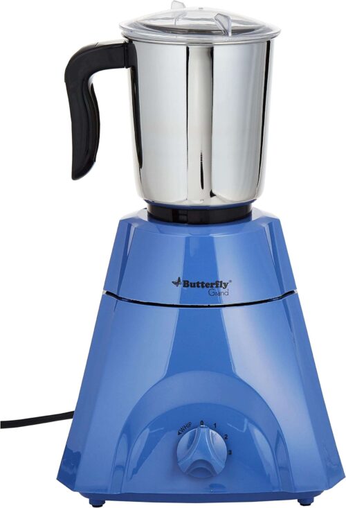 Butterfly Grand Mixer Grinder, 550W, 2 Stainless Steel Jars, Blue