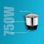 EASY COOK Beauty Plus 750W Mixer Grinder 3 Stainless Steel Jars (1.75L, 750ml, 250g) 3-Speed with Incher Stainless Steel Blades