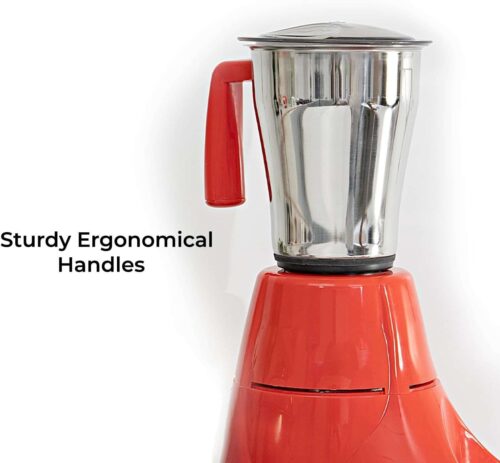 Geepas 750W 3-in-1 Mixer Grinder GSB5081N Stainless Steel Jars & Blades, 3 Speed, Twist Lock Safety Wet & Dry Grinding, Mixing, Juicing – 2-Year Warranty