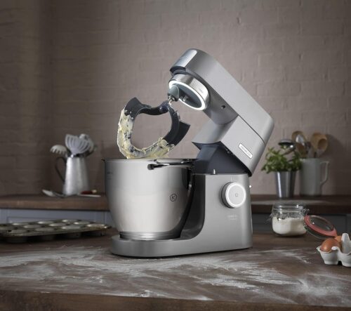Kenwood Chef XL Titanium Stand Mixer 1700W – KVL8430S 6.7L Stainless Steel Bowl, 5 Attachments, Glass Blender, Meat Grinder, Multi Mill – Silver