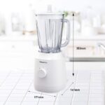 Panasonic 400W Blender with 2 Mills – MX-EX1021WTZ Compact Design, Stainless Steel Blades, 1-Year Warranty – White