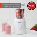Panasonic 400W Blender with 2 Mills – MX-EX1021WTZ Compact Design, Stainless Steel Blades, 1-Year Warranty – White