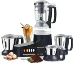 Panasonic Super Mixer Grinder 1000W – MX-AC400 3 Stainless Steel Jars + 1 Juicer Jar Powerful Motor, Durable Build – Black