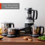 Panasonic Super Mixer Grinder 1000W – MX-AC400 3 Stainless Steel Jars + 1 Juicer Jar Powerful Motor, Durable Build – Black
