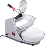 Electric Ice Crusher & Shaver Machine – 1450RPM, 65KGH, Stainless Steel Bowl – Snow Cone Maker for Cocktails, Smoothies & Ice Cream