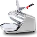 Electric Ice Crusher & Shaver Machine – 1450RPM, 65KGH, Stainless Steel Bowl – Snow Cone Maker for Cocktails, Smoothies & Ice Cream