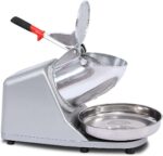 Electric Ice Crusher & Shaver Machine – 1450RPM, 65KGH, Stainless Steel Bowl – Snow Cone Maker for Cocktails, Smoothies & Ice Cream