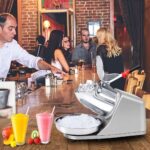 Electric Ice Crusher & Shaver Machine – 1450RPM, 65KGH, Stainless Steel Bowl – Snow Cone Maker for Cocktails, Smoothies & Ice Cream